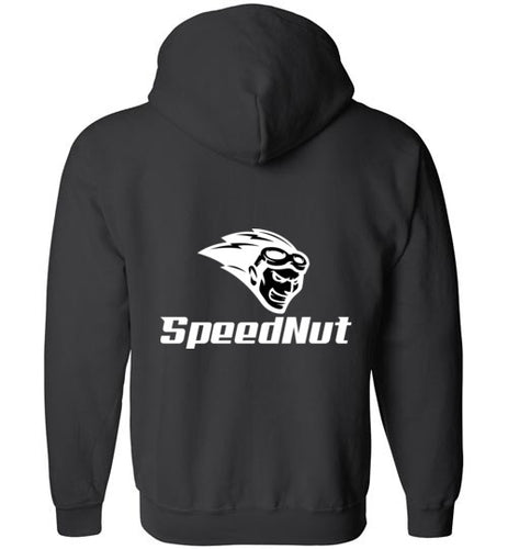 SpeedNut Zippered Hoodie - Black/White